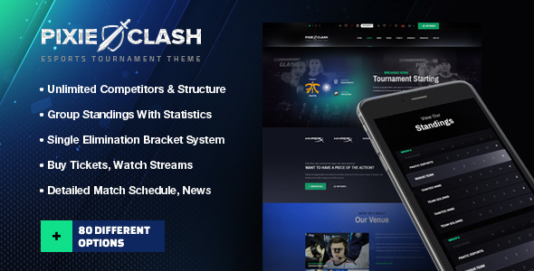 PixieClash | eSports Gaming-Thema für Turniere und Wettbewerbe